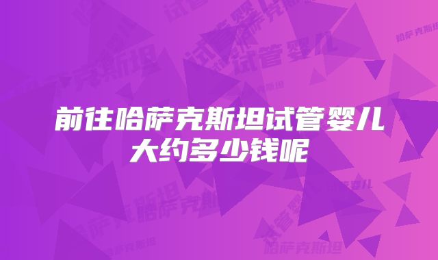 前往哈萨克斯坦试管婴儿大约多少钱呢