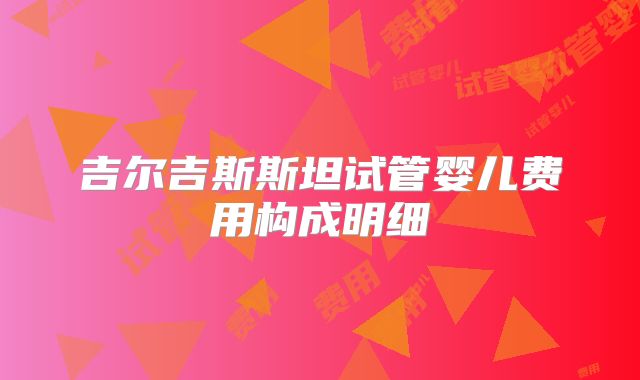 吉尔吉斯斯坦试管婴儿费用构成明细