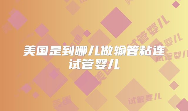 美国是到哪儿做输管粘连试管婴儿
