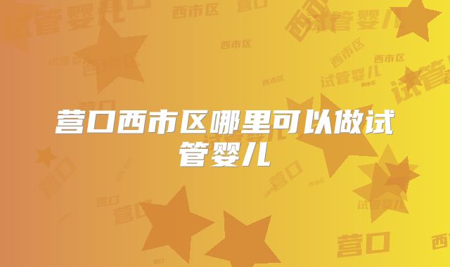 营口西市区哪里可以做试管婴儿