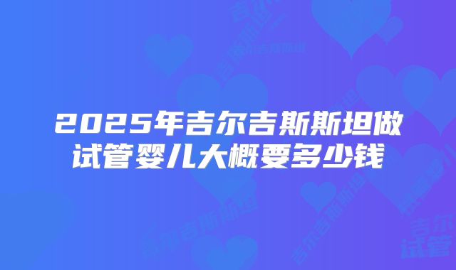 2025年吉尔吉斯斯坦做试管婴儿大概要多少钱