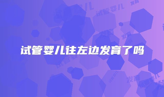 试管婴儿往左边发育了吗