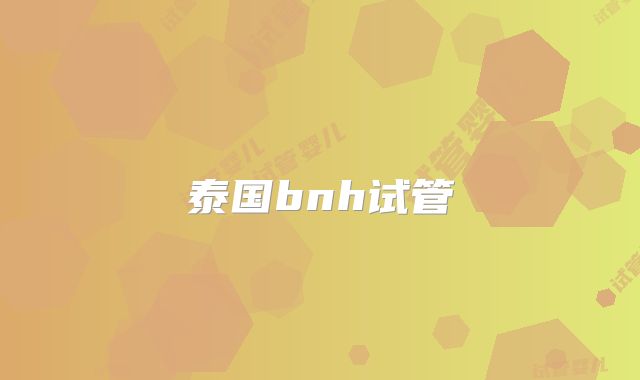 泰国bnh试管