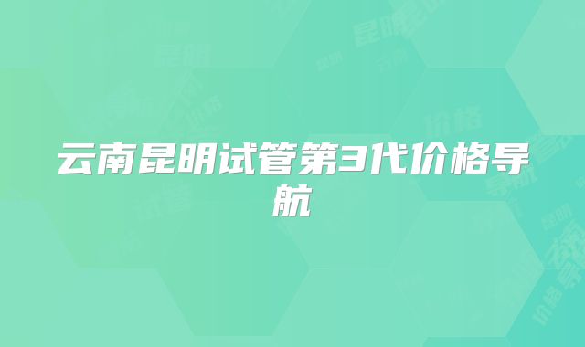 云南昆明试管第3代价格导航