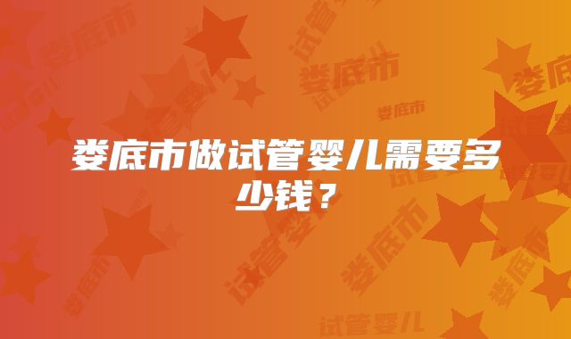 娄底市做试管婴儿需要多少钱？