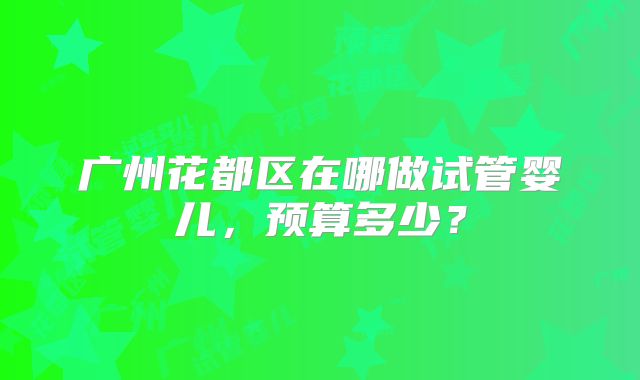 广州花都区在哪做试管婴儿，预算多少？