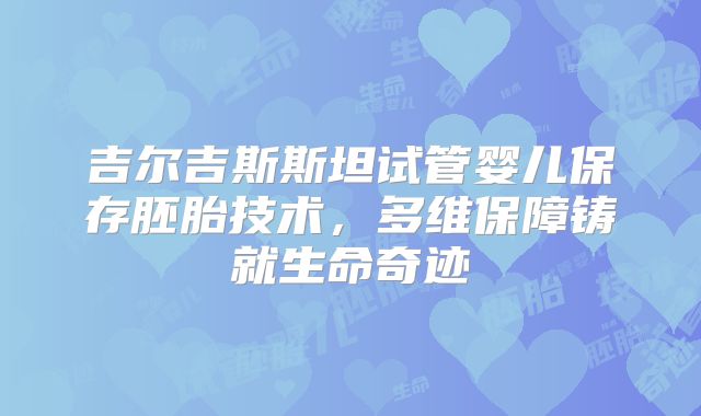 吉尔吉斯斯坦试管婴儿保存胚胎技术，多维保障铸就生命奇迹