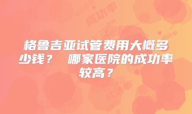 格鲁吉亚试管费用大概多少钱？ 哪家医院的成功率较高？