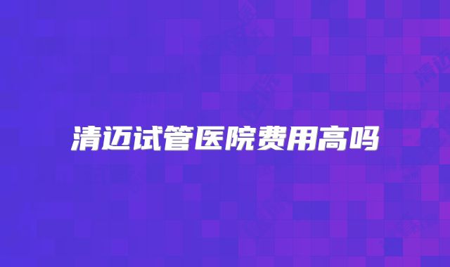 清迈试管医院费用高吗