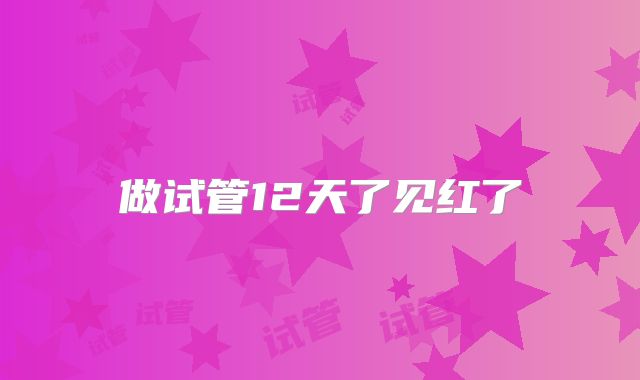 做试管12天了见红了