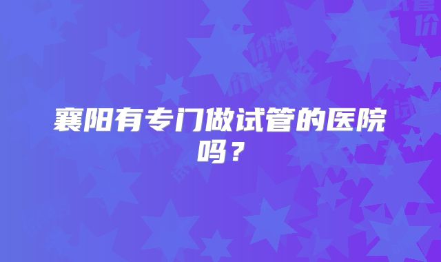 襄阳有专门做试管的医院吗?