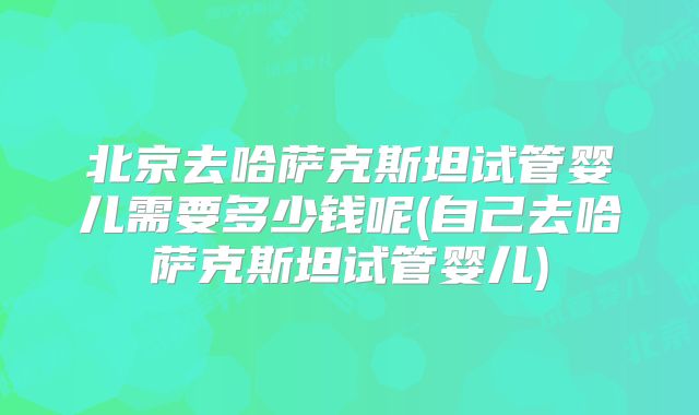 北京去哈萨克斯坦试管婴儿需要多少钱呢(自己去哈萨克斯坦试管婴儿)