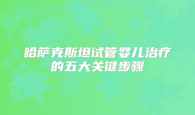 哈萨克斯坦试管婴儿治疗的五大关键步骤
