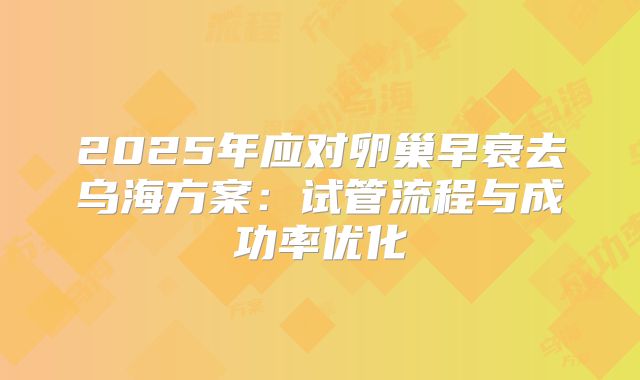 2025年应对卵巢早衰去乌海方案：试管流程与成功率优化