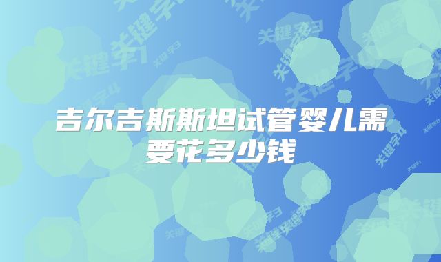 吉尔吉斯斯坦试管婴儿需要花多少钱