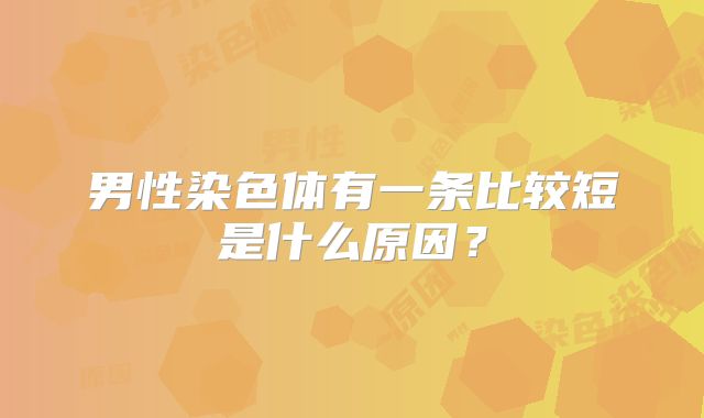 男性染色体有一条比较短是什么原因？