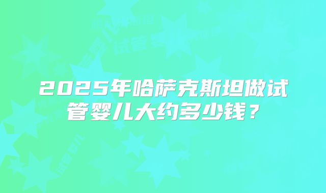 2025年哈萨克斯坦做试管婴儿大约多少钱?