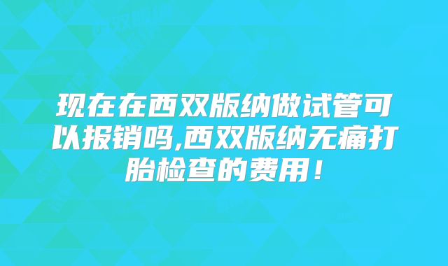现在在西双版纳做试管可以报销吗,西双版纳无痛打胎检查的费用！