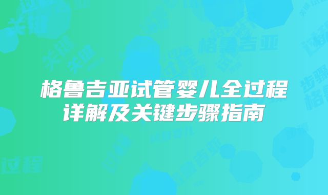 格鲁吉亚试管婴儿全过程详解及关键步骤指南