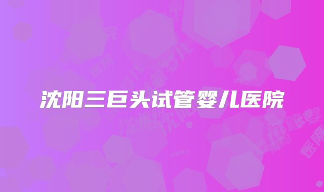沈阳三巨头试管婴儿医院