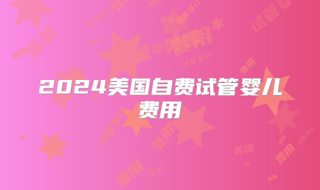 2024美国自费试管婴儿费用
