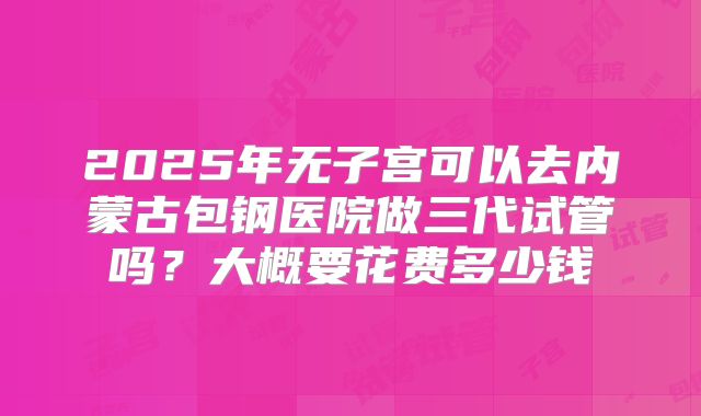 2025年无子宫可以去内蒙古包钢医院做三代试管吗?大概要花费多少钱