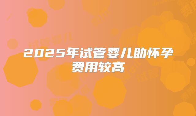 2025年试管婴儿助怀孕费用较高