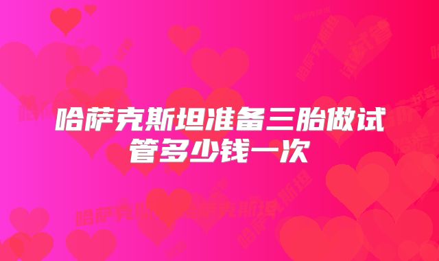 哈萨克斯坦准备三胎做试管多少钱一次