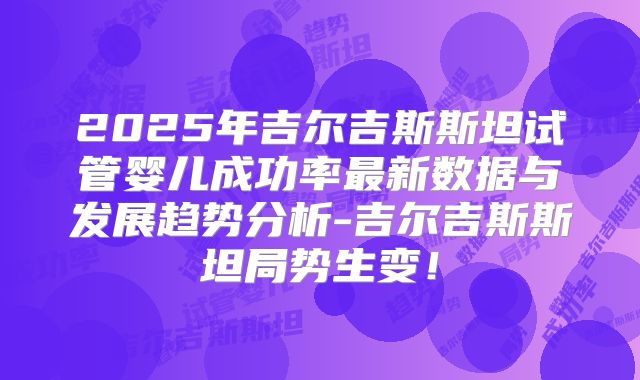 2025年吉尔吉斯斯坦试管婴儿成功率最新数据与发展趋势分析-吉尔吉斯斯坦局势生变!