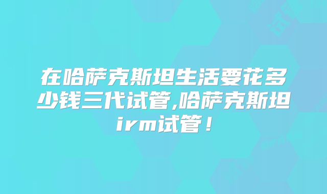 在哈萨克斯坦生活要花多少钱三代试管,哈萨克斯坦irm试管!