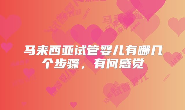 马来西亚试管婴儿有哪几个步骤，有何感觉