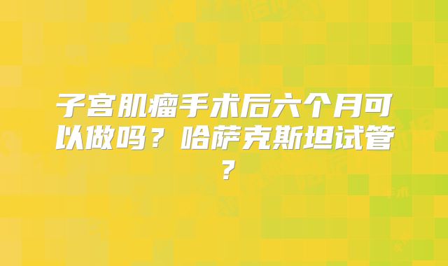 子宫肌瘤手术后六个月可以做吗？哈萨克斯坦试管？