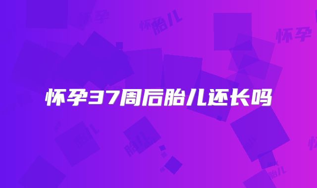 怀孕37周后胎儿还长吗