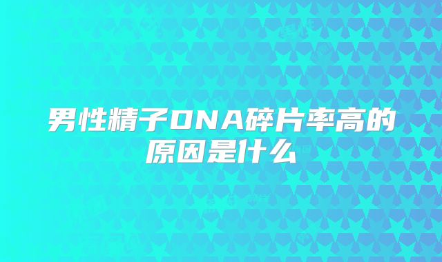 男性精子DNA碎片率高的原因是什么