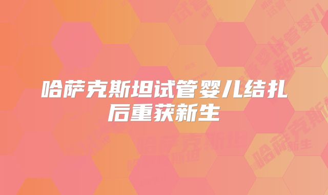 哈萨克斯坦试管婴儿结扎后重获新生