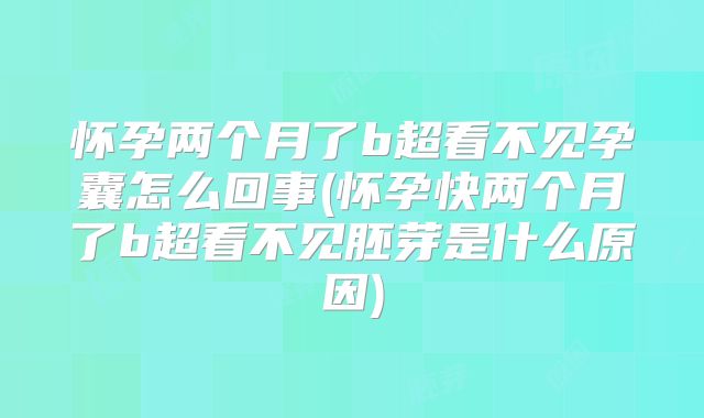 怀孕两个月了b超看不见孕囊怎么回事(怀孕快两个月了b超看不见胚芽是什么原因)