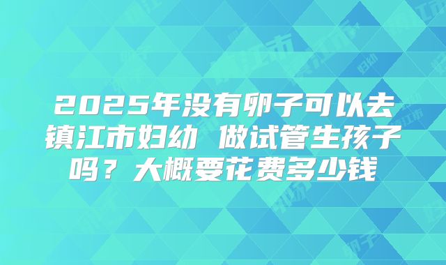 2025年没有卵子可以去镇江市妇幼 做试管生孩子吗？大概要花费多少钱