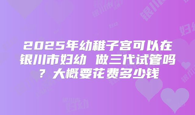 2025年幼稚子宫可以在银川市妇幼 做三代试管吗?大概要花费多少钱