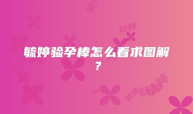 毓婷验孕棒怎么看求图解?