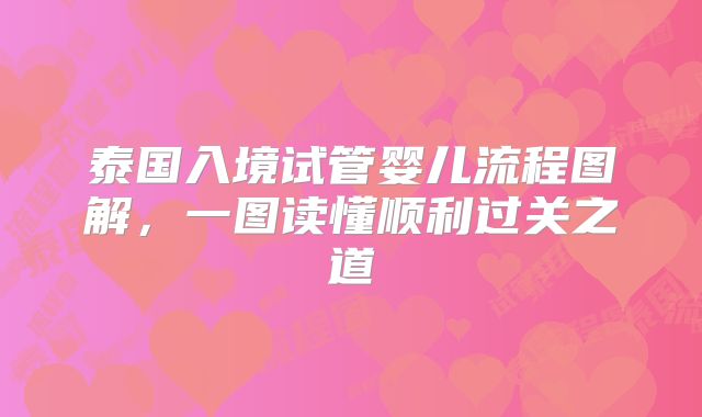 泰国入境试管婴儿流程图解,一图读懂顺利过关之道