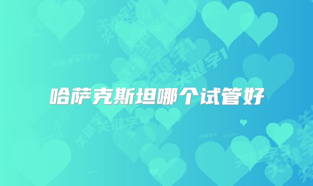 哈萨克斯坦哪个试管好