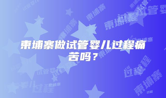 柬埔寨做试管婴儿过程痛苦吗？