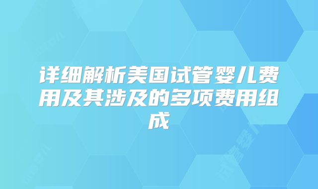 详细解析美国试管婴儿费用及其涉及的多项费用组成