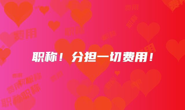 职称!分担一切费用!