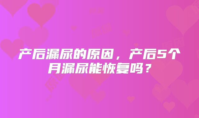 产后漏尿的原因，产后5个月漏尿能恢复吗？