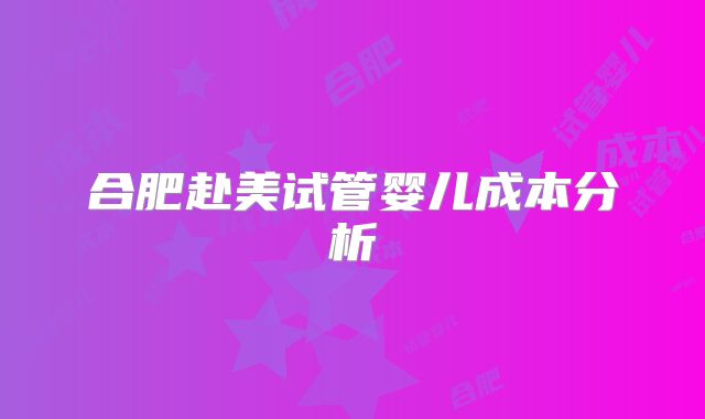 合肥赴美试管婴儿成本分析