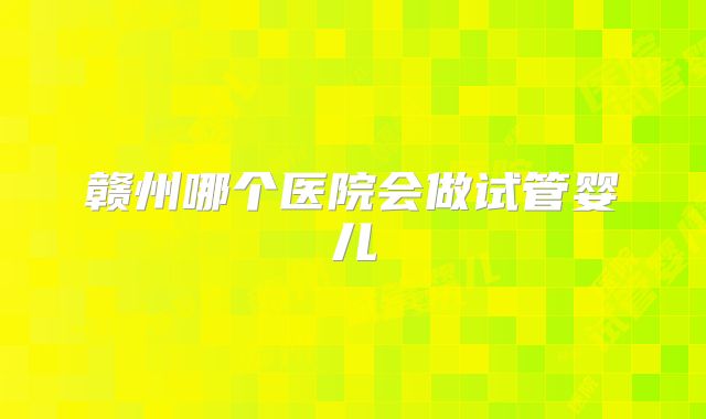 赣州哪个医院会做试管婴儿