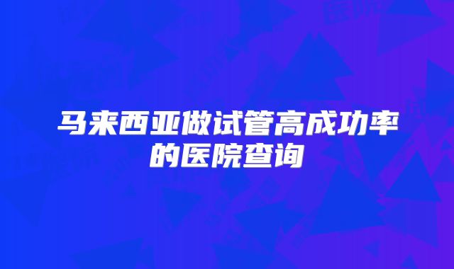 马来西亚做试管高成功率的医院查询