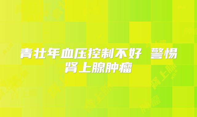 青壮年血压控制不好 警惕肾上腺肿瘤