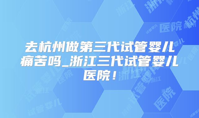 去杭州做第三代试管婴儿痛苦吗_浙江三代试管婴儿医院！